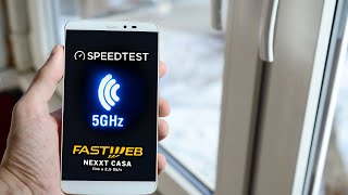 Speedtest Fastweb su WiFi 5Ghz fibra ottica FTTH 25 GB  FiberCop ex Flashfiber su Samsung S20 5g [upl. by Rosemaria]