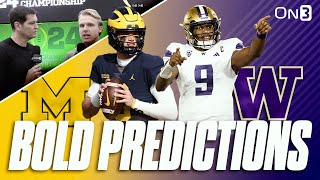 National Championship BOLD Predictions Michigan Wolverines vs Washington Huskies [upl. by Slaughter556]