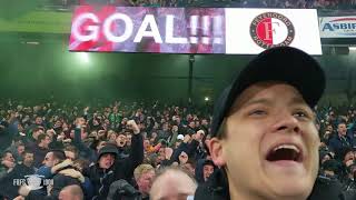 Juichmomentje Feyenoord  PSV KNVB Beker 14 finale 10  Gekkenhuis op de Stadiontribune [upl. by Yrovi204]