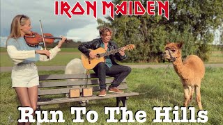 Iron Maiden  Run To The Hills  Acoustic Guitar Cover with Violin [upl. by Ynots]