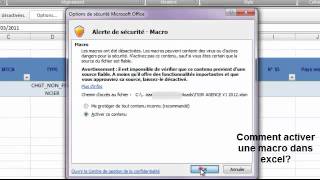 Comment activer une macro dans Excel [upl. by Nayr]