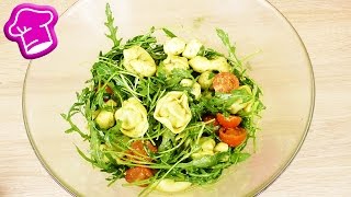 Schneller Tortellini Rucola Salat für die Mittagspause  Leckerer Salat  Vorbereiten amp Mitbringen [upl. by Onibag288]