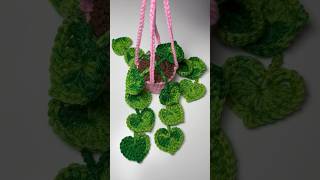 Pretty Pink amp Green Hearts 💕 crochet hanging plant decor [upl. by Ahtnams347]