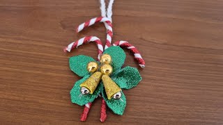 Enfeites para Árvore de Natal em EVAChristmas DecorChristmas Ornaments Tutorial  2 [upl. by Aerdnaz]