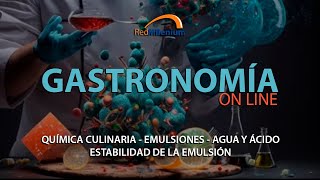 GASTRONOMIA ON LINE  Química culinaria  Emulsiones  Agua y ácido  Estabilidad de la emulsión [upl. by Atsocal]