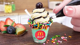 Awesome Miniature McDonald Shamrock Shake Idea  So Tasty Tiny Dessert Recipe  Miniature Cooking [upl. by Hakeber]