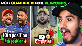 OMG RCB QUALIFIED for Playoffs 🥹  KOHLI reaction🔥  CSK Eliminated 💔  RCB vs CSK [upl. by Clarita194]