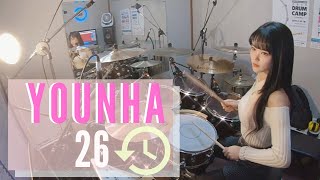 윤하YOUNHA  26 드럼커버 DRUM  COVER By SUBIN 로벤스웨트 심벌 리뷰 [upl. by Adlin]