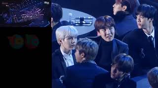 BTS reaction to Wanna one Enegetic  7th Gaon Chart Music Awards 2018 [upl. by Emearg494]