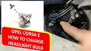 HOW TO CHANGE HEADLIGHT BULB OPEL CORSA E [upl. by Manella126]