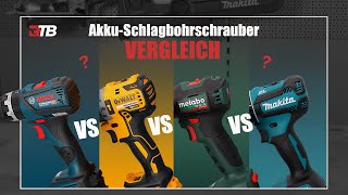 🤔 Welcher ist der BESTE AKKU SCHLAGBOHRSCHRAUBER MAKITA DEWALT BOSCH METABO im Vergleich [upl. by Alaek]