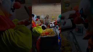 CRAZY CLOWNS DOING SOMETHING BAD bad clowns clown crazy shortsvideo [upl. by Nekial]