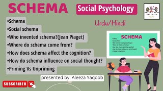 Schema in Social psychology  Schema Piaget Theory  Types of Schema  UrduHindi [upl. by Aehtna]