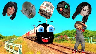 Bhoot wala face to face train very danger video  horror train game  train simulator funny moments [upl. by Lilybelle]