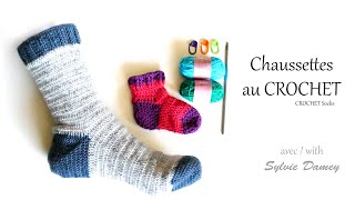 Crocheter des Chaussettes  Tuto de minichaussettes au crochet [upl. by Pimbley982]