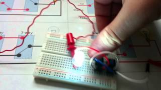 3way light switch using DPDT micro locking push button switches [upl. by Gambell]