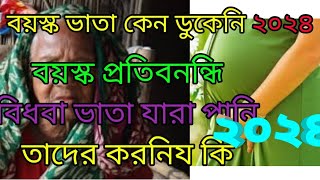 বয়স্ক বিধবা ভাতা টাকা কবে দিবে  বয়স্ক বিধবা ভাতা টাকা কেন ডুকেনি ২০২৪ [upl. by Wakeen]