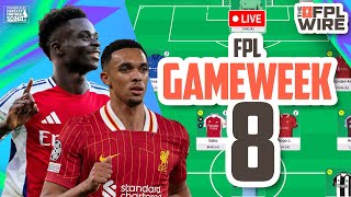 FPL Gameweek 8 Pod  The FPL Wire  Fantasy Premier League Tips 202425 [upl. by Ahcirt959]