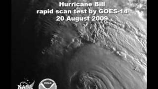 NASANOAA  GOES14 Views of Hurricane Bill [upl. by Teodoor]