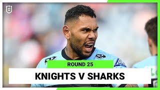 NRL Newcastle Knights v Cronulla Sharks  Round 25 2022  Full Match Replay [upl. by Eilatan]