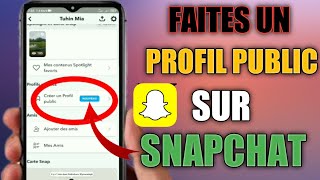 Comment obtenir le profil public de Snapchat 2023  Comment créer un profil public sur Snapchat [upl. by Godrich]