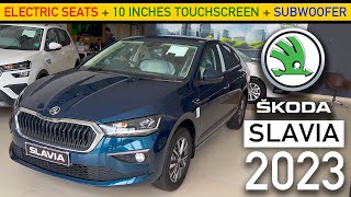 New Skoda SLAVIA 202324  Style MT  New Features  Onroad Price  Engine amp Transmission Options [upl. by Ayalahs]