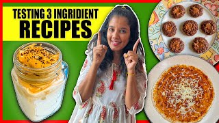 Cooking 3 Ingredients Recipes only  foodchallenge tamilrecipes [upl. by Akinnor]