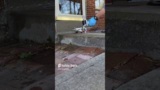 concreteleveling  Lifting A Severely Sunken Step  concrete levelconcrete [upl. by Mack]