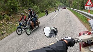 Ötztaler MOPED Treffen 2024 Eine Ausfahrt in entgegenkommende Richtung mit Simson Star [upl. by Kahlil]