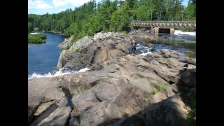 The beautiful and lively Bracebridge High Falls  Bracebridge Ontario Canada  July 21 2024 [upl. by Lang]