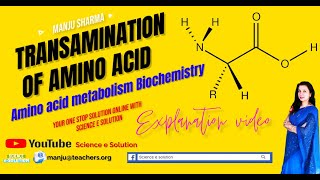 Transamination Amino acid metabolism  enzyme transaminase Biochemistry  science e solution [upl. by Yllaw708]