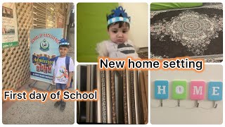 New home ki setting  first day of school  Alia Zeeshan vlogs [upl. by Danas601]