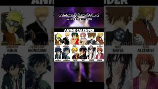 Anime calendar naruto anime [upl. by Zacharie4]