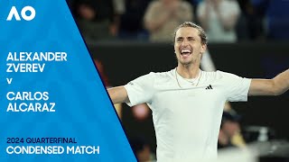 Alexander Zverev v Carlos Alcaraz Condensed Match  Australian Open 2024 Quarterfinal [upl. by Anek]