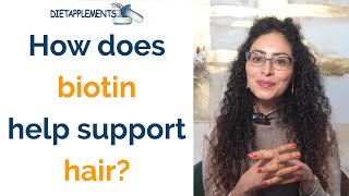 How does biotin help support hair 4K [upl. by Ekeiram]