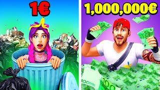 PAUVRE vs RICHE Millionaire TYCOON sur FORTNITE [upl. by Gerrard473]