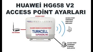 HUAWEi HG658 V2 ACCESS POİNT AYARLARI [upl. by Nellir918]