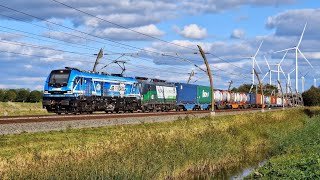 Goederentreinen op de Betuweroute thv Gellicum op 4 oktober 2024 [upl. by Aihsaei]