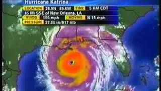 Weather Channel  Hurricane Katrina  Aug 29 2005 630am Update [upl. by Asillem]