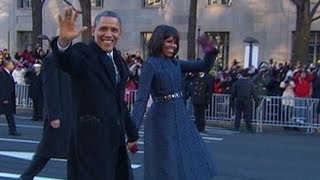 Inauguration Day 2013 President Obama First Lady Walk Parade Route [upl. by Tisbe773]