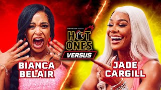 WWE Superstars Bianca Belair vs Jade Cargill  Hot Ones Versus [upl. by Atilamrac]