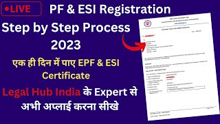 EPF amp ESI Registration For Employer  How to Register PF and ESI in Shram Suvidha Portal [upl. by Eetse]