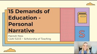 My 15 Demands of Education  Personal Narrative amp Insight into my Teaching Philosophy [upl. by Rieth]