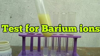 Chemical Tests for Barium ions [upl. by Alleroif]