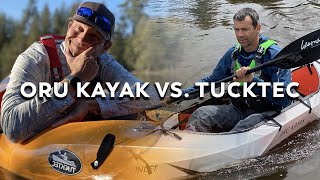 Oru Kayak Inlet vs Tucktec  Battle of the Folding Kayaks [upl. by Alyag389]