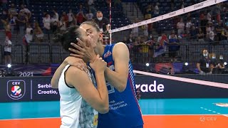 Tijana Boskovic  Dajana Boskovic  Eurovolley 2021 [upl. by Ymled]