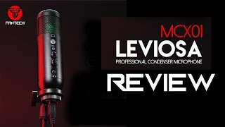 Fantech Leviosa MCX01 Professional RGB Condenser Microphone Review [upl. by Aihsemek597]