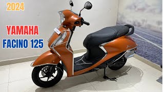 2024 New Yamaha Fascino 125 Copper Color Detailed Review With On Road Price Features Mileage [upl. by Aerdnaxela]