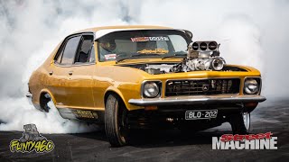 BLO202  6 CYLINDER BURNOUT WINNER AT SUMMERNATS 33 with Celebration Shoey [upl. by Ado297]