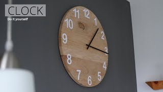 Uhr selber machenEichenuhr Holzuhr DIY Clock woodOak Clock [upl. by Celik458]